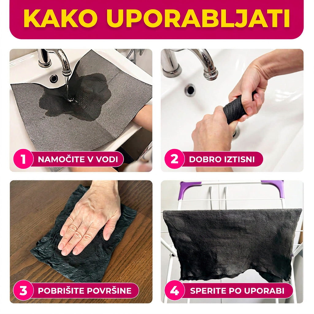 Magična krpa iz mikrovlaken (komplet 5 kosov)